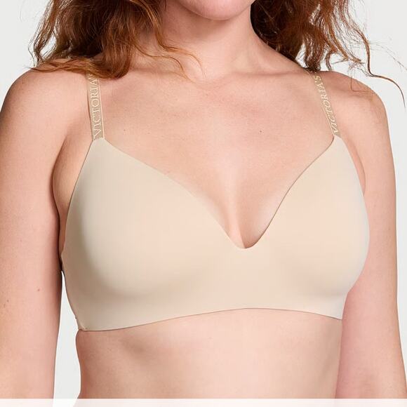 Victoria's Secret Nude T shirt lightly lined wireless size 34 DDD 34 F - Picture 1 of 9